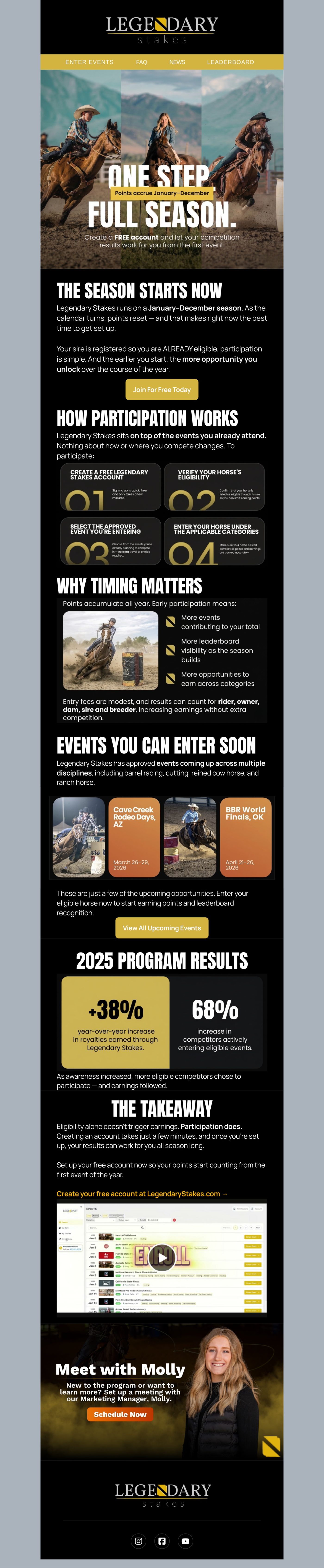 Legendary Stakes — One Step / Full Season email
