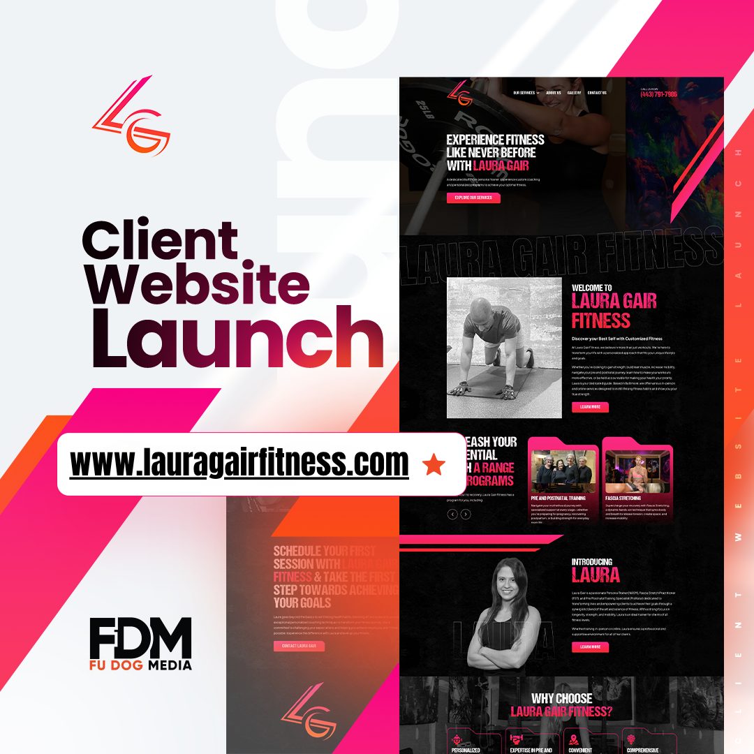 Fu Dog Media — Laura Gair Fitness client website launch