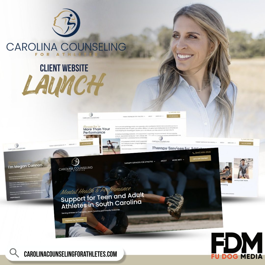 Fu Dog Media — Carolina Counseling for Athletes client website launch